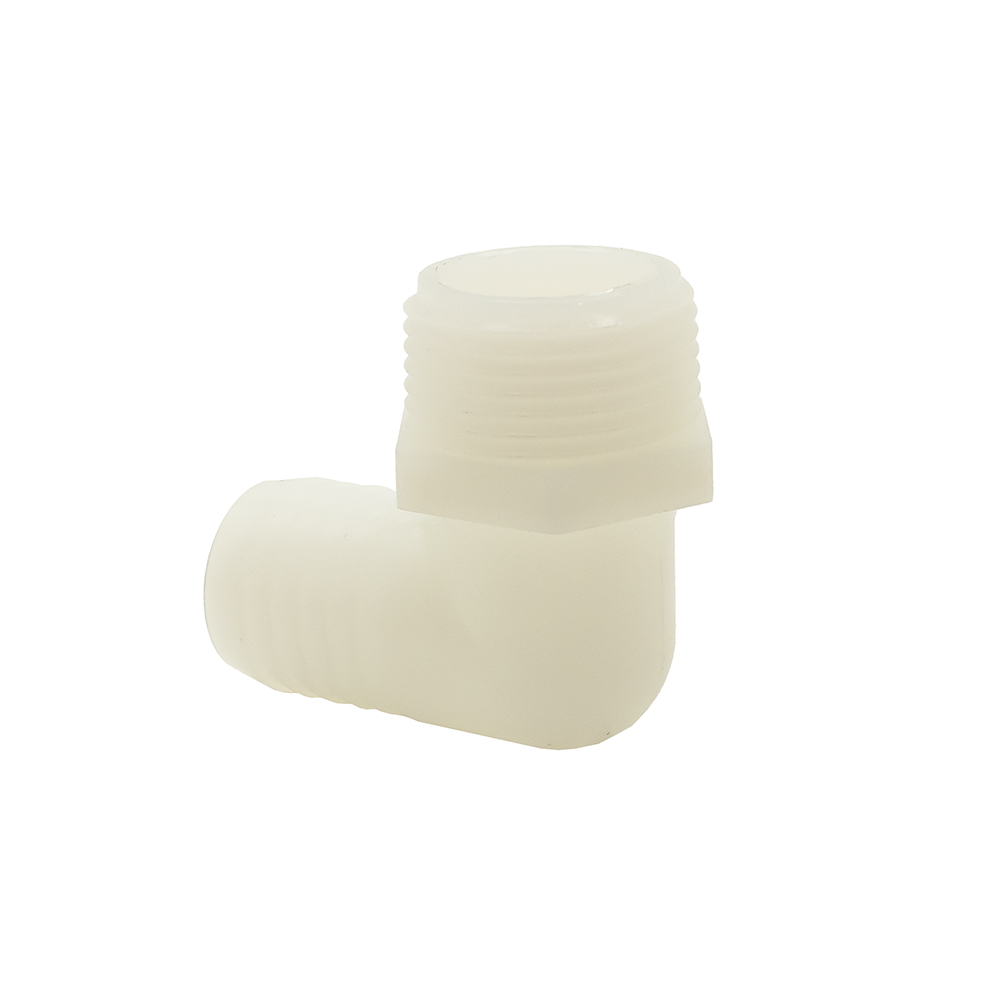 NYLON 1/4 BARB X 3/8 MIP ELL - W07