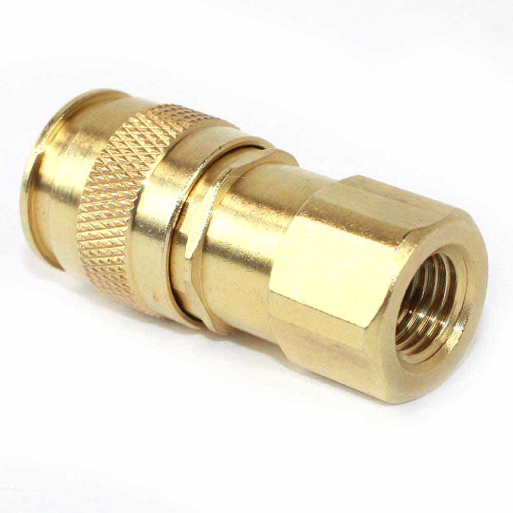 1/4" x 1/4" FPT Universal Brass Coupler - 25 Pack Bulk - W02