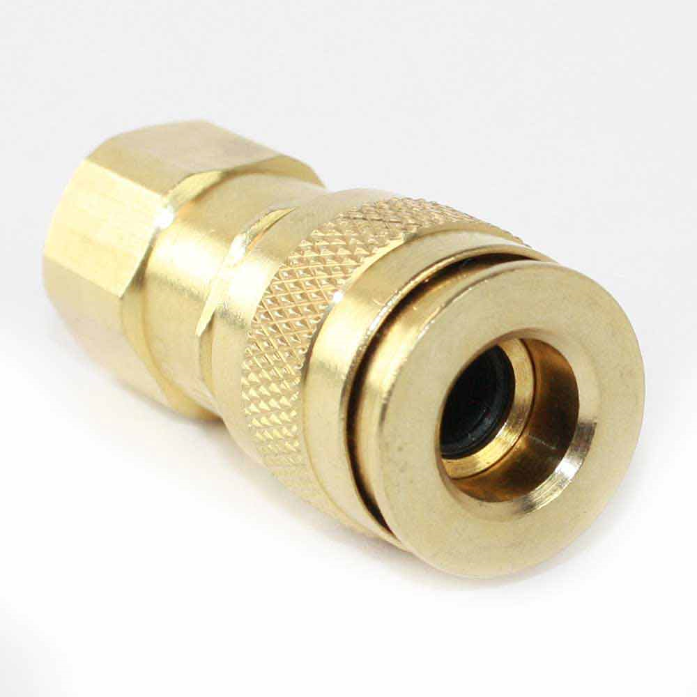 1/4" x 1/4" FPT Universal Brass Coupler - 25 Pack Bulk - W03