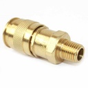 1/4" x 1/4" MPT Universal Brass Coupler - Single Display Pack - W02