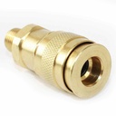 1/4" x 1/4" MPT Universal Brass Coupler - Six Display Pack - W03