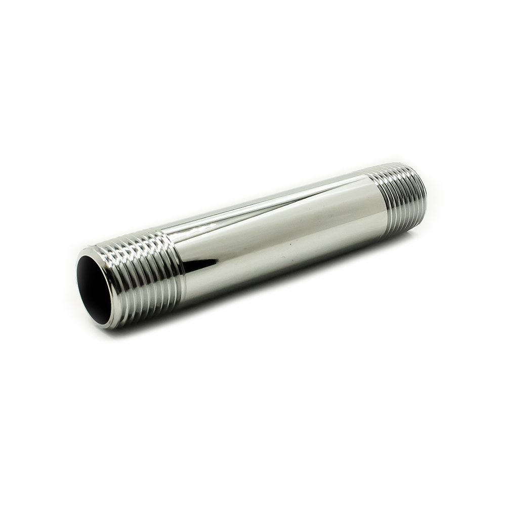 1/2" x 6" Chrome Plated Brass Nipple - W02
