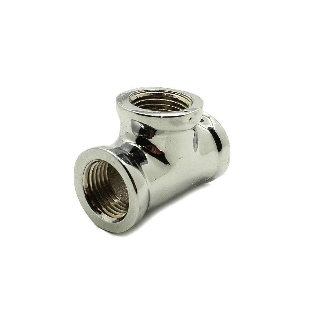 1/2" Chrome Plated Brass Tee - W02