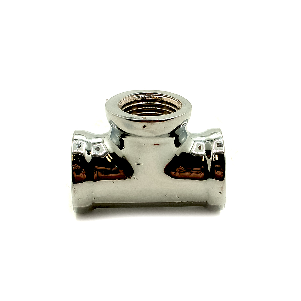 1/2" Chrome Plated Brass Tee - W05