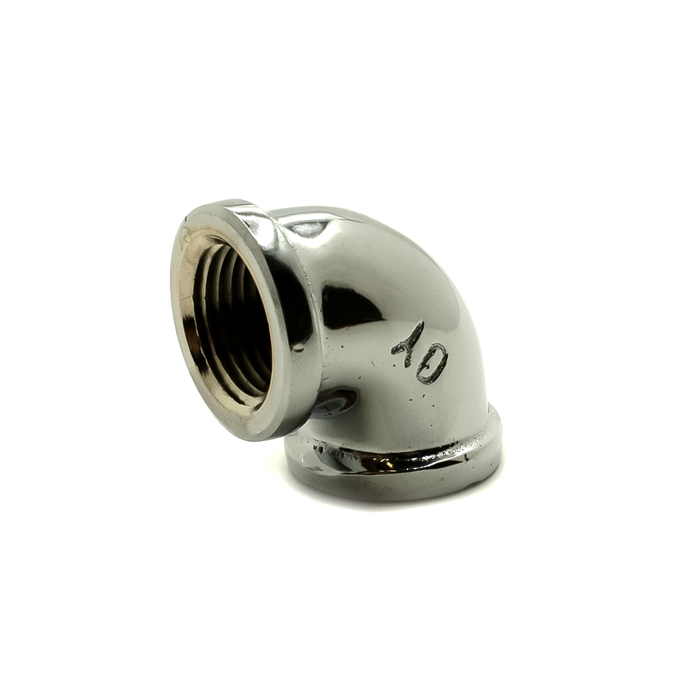 1/2" Chrome Plated Brass 90 Degree Elbow - W03