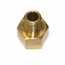 1/4" MPT x 3/8" FPT Brass Hex Bushing - 100 Pack Bulk - W02