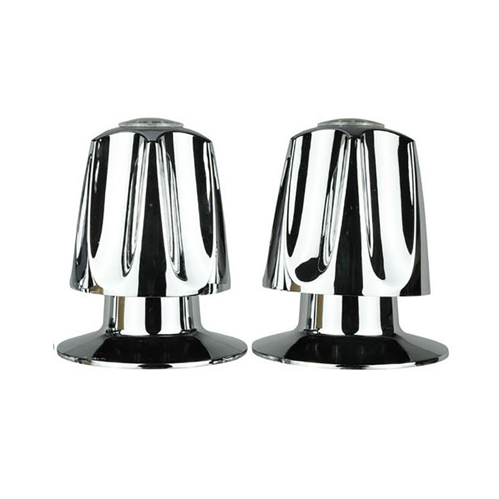 Tub/Shower 2-Handle Remodeling Trim Kit for Price Pfister Verve Style - Metal Handles (HOT/COLD), Chrome Plated Flanges with Nipples - W03