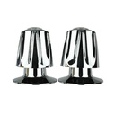 Tub/Shower 2-Handle Remodeling Trim Kit for Price Pfister Verve Style - Metal Handles (HOT/COLD), Chrome Plated Flanges with Nipples - W03