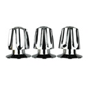 Tub/Shower 3-Handle Remodeling Trim Kit for Price Pfister Verve Style - Metal Handles (HOT/COLD/DIVERTER), Chrome Plated Flanges with Nipples - W03