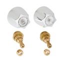Lavatory/Kitchen 2-Handle Rebuild Kit for Price Pfister Verve Faucets, Metal Handles (HOT/COLD) with Brass Stems & Seats - W02