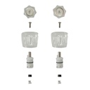 Lavatory/Kitchen 2-Handle Rebuild Kit for DELTA Faucets, Acrylic Handles (HOT/COLD) with Plastic Stems, Seats & Springs - W02