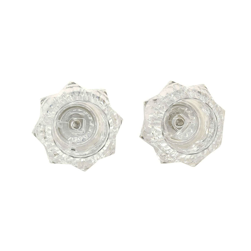 Lavatory/Kitchen 2-Handle Rebuild Kit for MOEN CHATEAU Style Faucets, Acrylic Handles (HOT/COLD) with Plastic Stems - W04