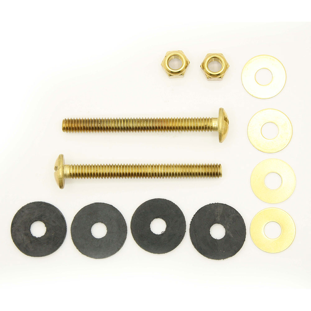 5/16" x 3" Brass Close Couple Bolt Set - W02