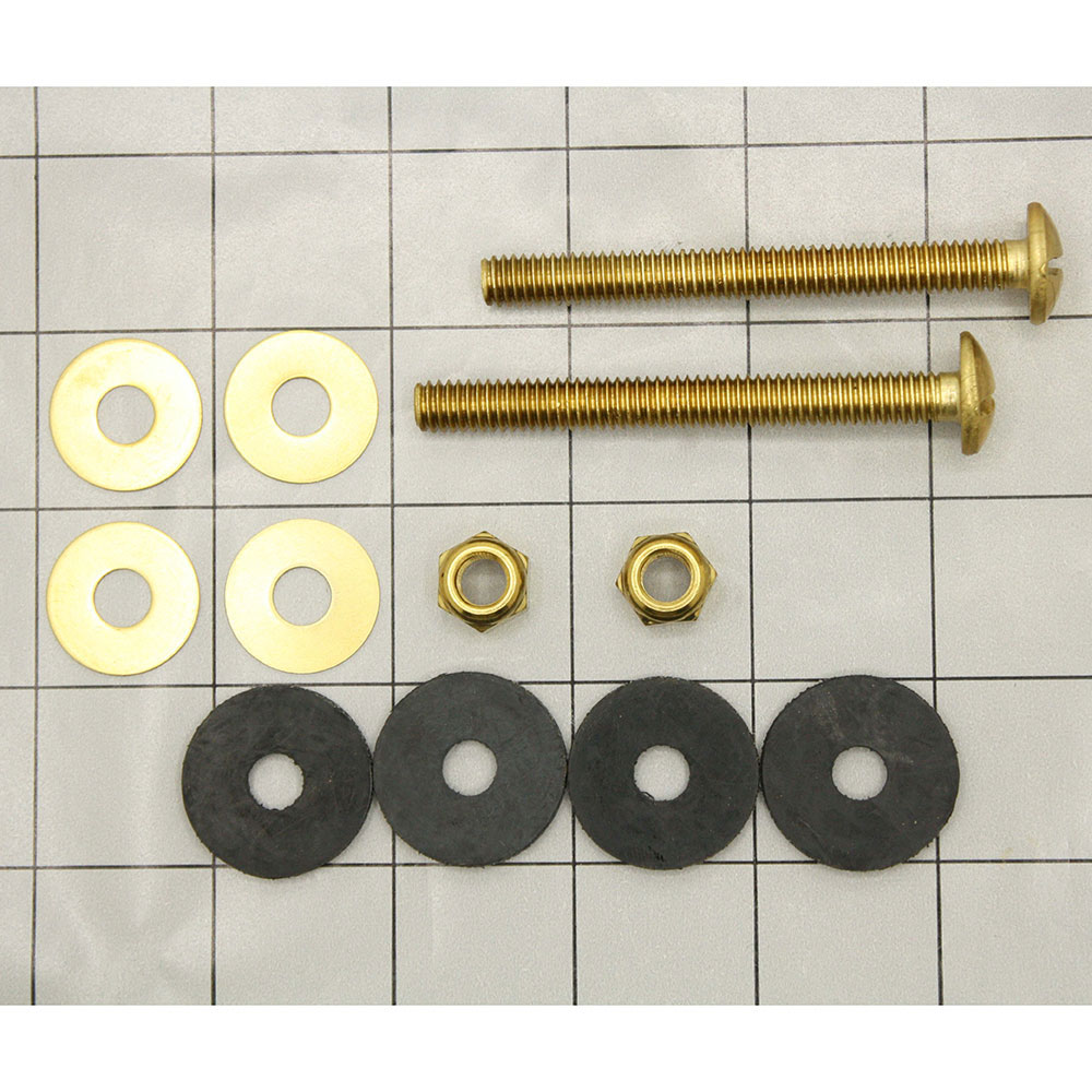 5/16" x 3" Brass Close Couple Bolt Set - W04