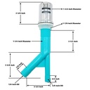 CD4P Green Plastic Air Gap with Brass Chrome Cap  - W02