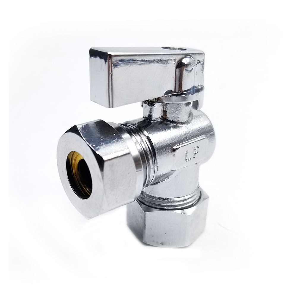 5/8" Comp x 1/2" Slip Joint Quater-Turn Angle Stop Valve (5/pk) - W03