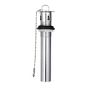 22 Gauge 1-1/4 in. x 8 in. Chrome Plated Brass Lavatory P.O. Plug with Chain & Stopper – (1 Piece) - W03