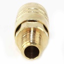 1/4" x 1/4" MPT Industrial Brass Coupler
 - Six Display Pack - W02
