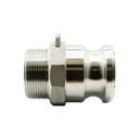2" Male Camlock Coupler x 2" Male NPT Aluminum Fitting - Style F - W04