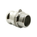 4" Male Camlock Coupler x 4" Male NPT Aluminum Fitting - Style F - W03