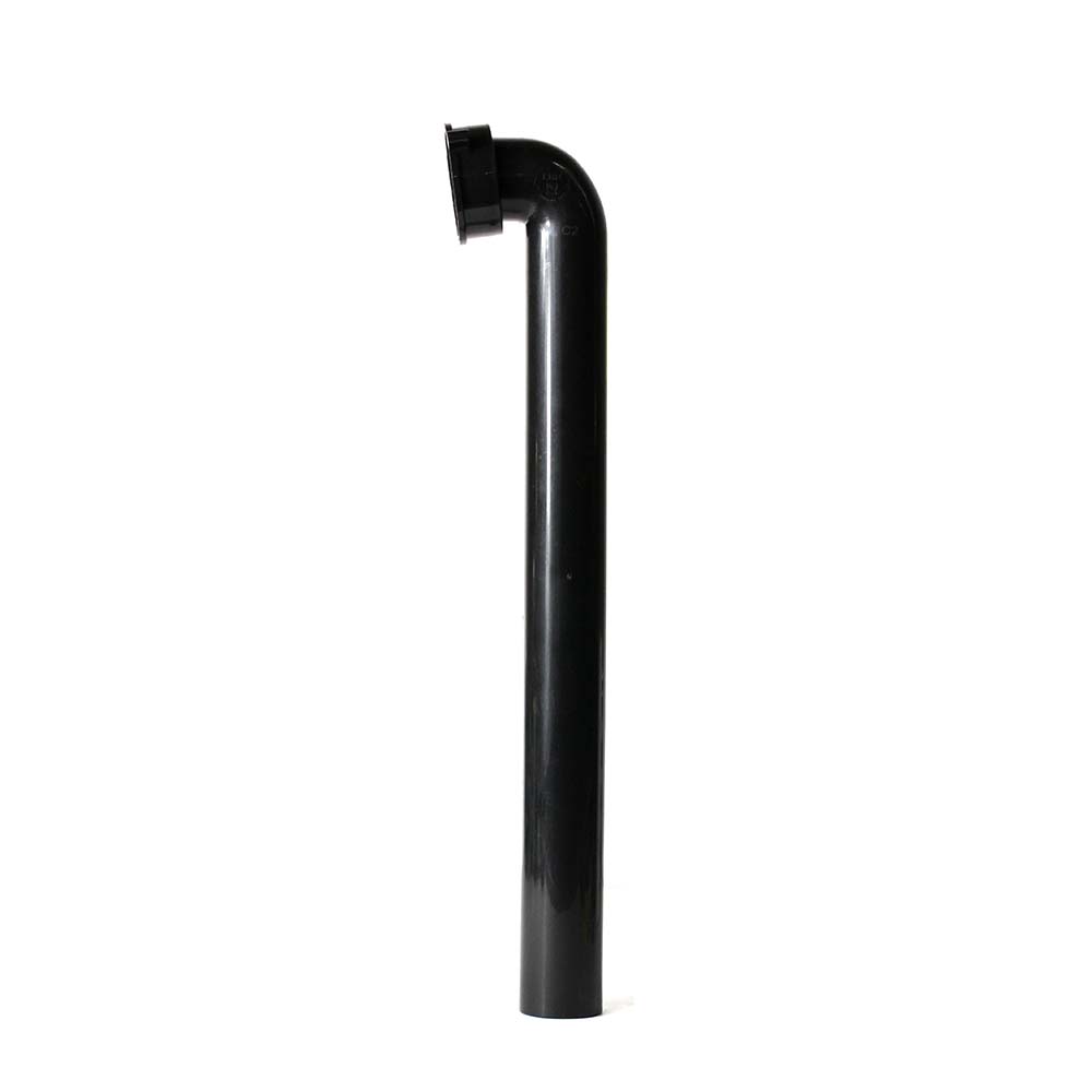 2181-T 1-1/2" x 15" ABS Flanged Waste Bend with Direct Connect Nut and Washer - W02