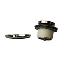 2259-T Single Hole Trim Kit with  Tip Toe Drain - Comes with 2 Holes Conversion Bar - Chrome - Brushed Nickel - W03