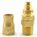 1/4" Reusable Swivel hose end fitting for 1/4" NPT Polyurethane Hose (HU14 Series)  - 25 Bulk Pack - W03