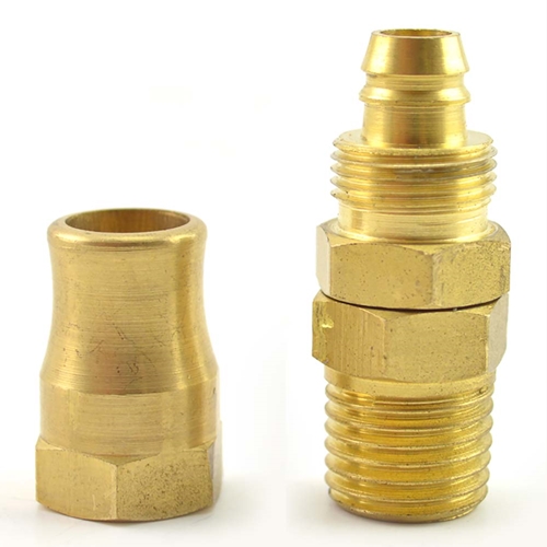 1/4" Reusable Swivel hose end fitting for 1/4" NPT Polyurethane Hose (HU14 Series)  - 50 Bulk Pack - W03