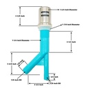 2291-T Green Plastic Air Gap with Brass Satin Nickel Cap - W02