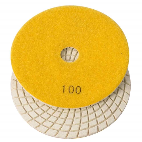 Variable Speed Wet Grinder  with 4" & 5" Diamond Polishing Pad Set - 50, 100, 200, 400, 800, 1500, 3000 Grit & Includes Rubber Velcro Backing Pad - W05