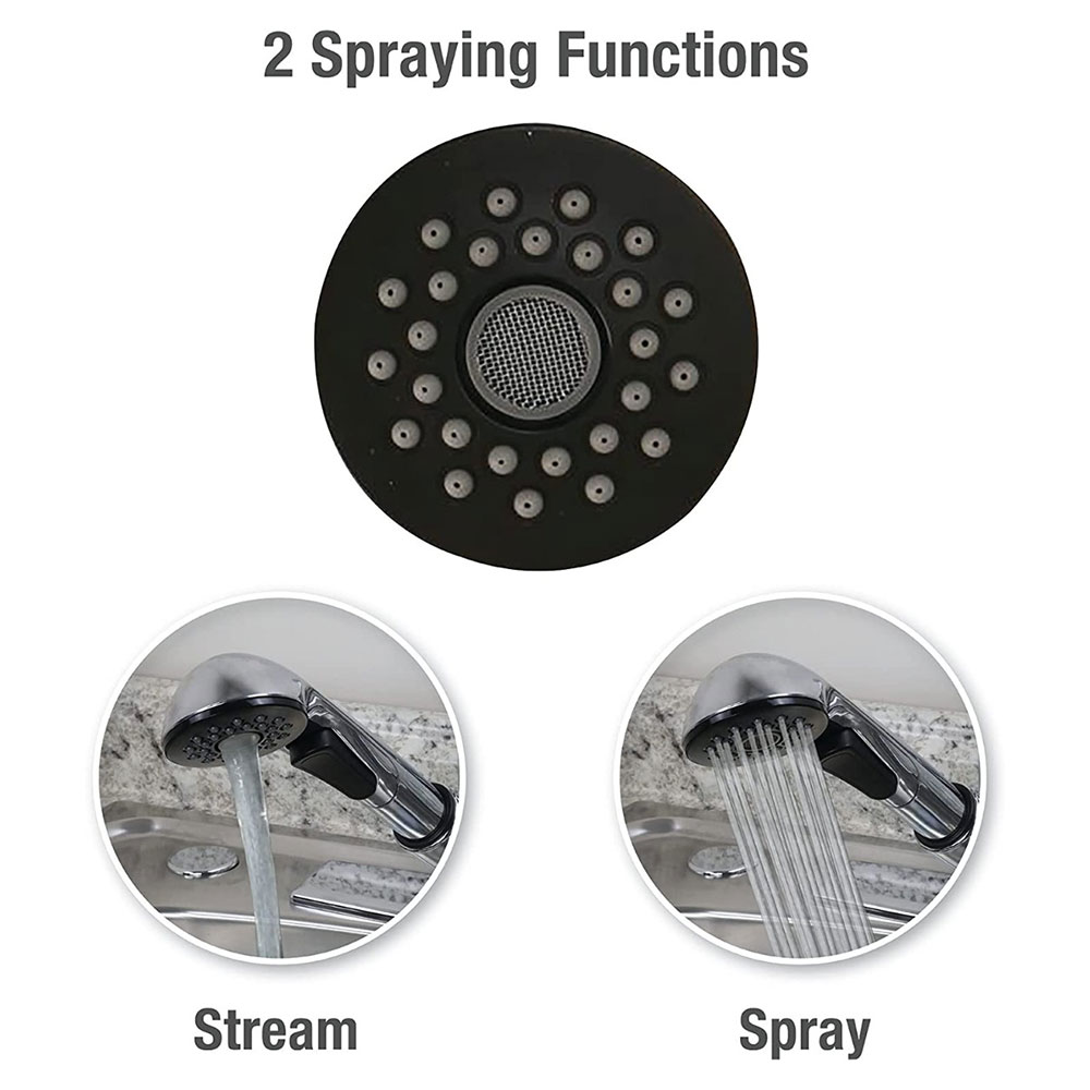 2497-T Single-Handle Pull-Out Sprayer Kitchen Faucet Spray Head (Chrome) - 10408 - W04