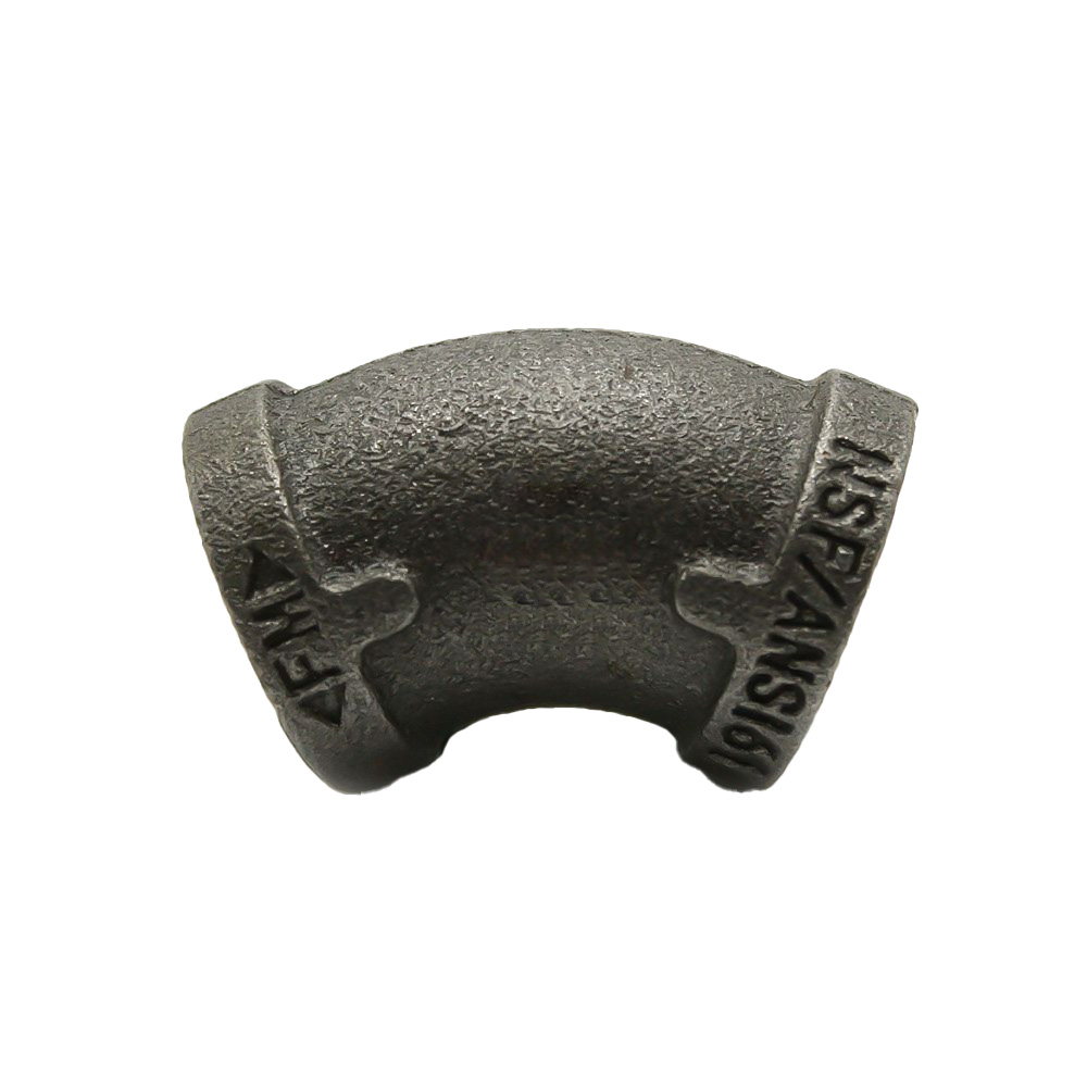 3/8" Black Steel 45 Elbow - W04