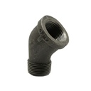 3/8" Black Steel 45 Street Elbow - W02