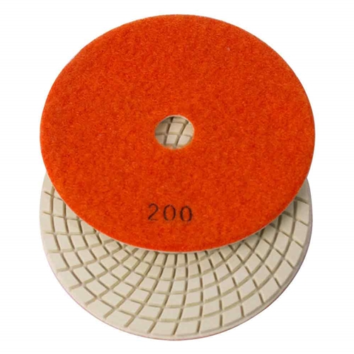 Variable Speed Wet Grinder  with 4" & 5" Diamond Polishing Pad Set - 50, 100, 200, 400, 800, 1500, 3000 Grit & Includes Rubber Velcro Backing Pad - W06