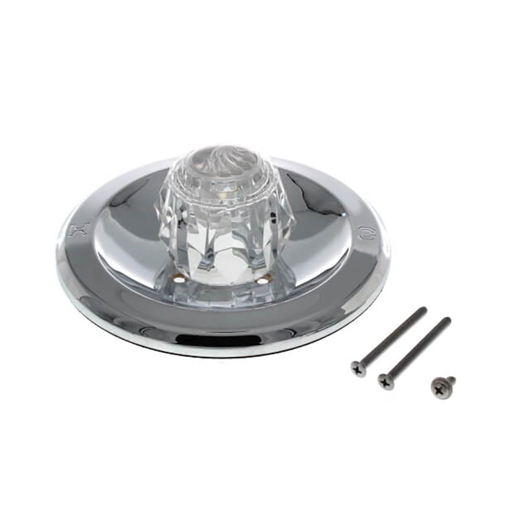 2600-T Tub/Shower Single Handle Trim Kit for Delta  w/o Diverter,  Acrylic Handle,  Chrome Finish Faceplate Trim - W02