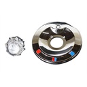 2601-T Tub/Shower Single Handle Trim Kit for Delta with Divertor, Acrylic Handle, Chrome Finish Faceplate Trim - W02