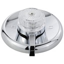 2605-T  Tub/Shower Single Handle Trim Kit for MIXET  with 5-1/2" Flange - Acrylic Knob with Volume Control Handle, Chrome Finish Faceplate Trim - 28499 - W02