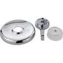 2605-T  Tub/Shower Single Handle Trim Kit for MIXET  with 5-1/2" Flange - Acrylic Knob with Volume Control Handle, Chrome Finish Faceplate Trim - 28499 - W04