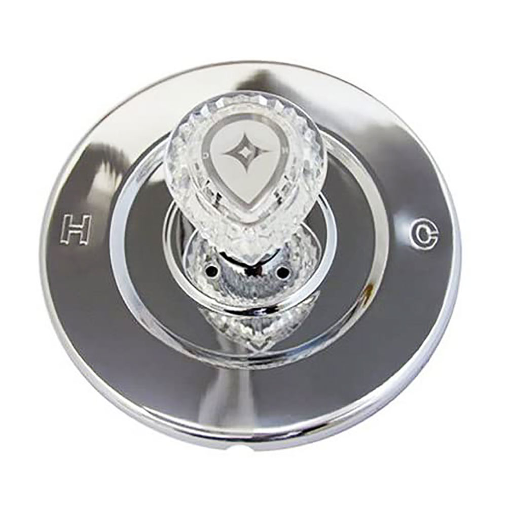2608-T Tub/Shower Single Handle Trim Kit for Moen Chateau Style, Acrylic Handle,   Chrome Finish Faceplate Trim - W02