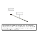 1/2" Width  Flexible Natural hair Bristle Tin/Metal Tubular Ferrule Handle Acid/Flux Brushes -  (Qty - 36) - W02