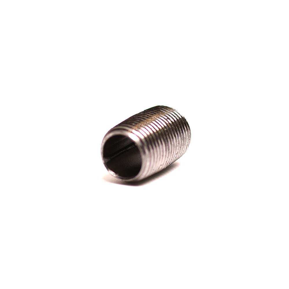 3/8" X Close Black Steel Nipple - W02