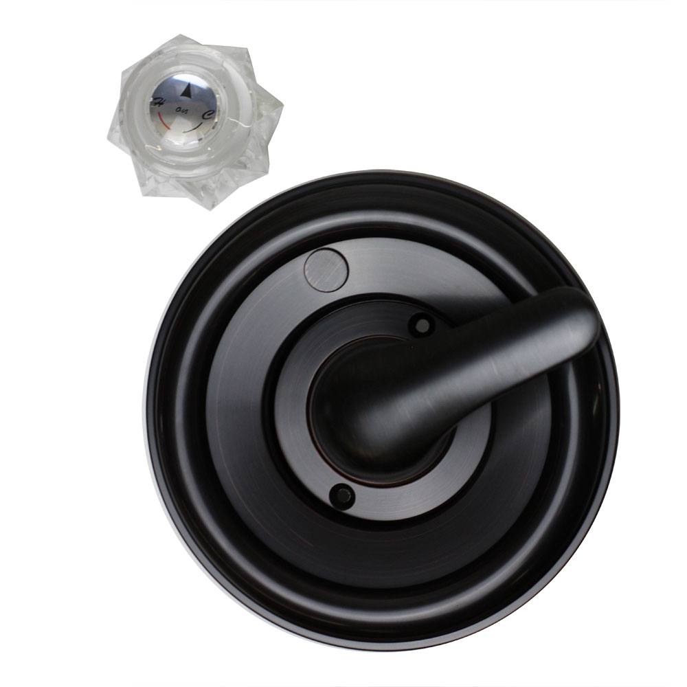 2623-T Tub/Shower Double Handle Trim Kit for Delta,  Acrylic & Metal Handle, Oil Rubbed Bronze (ORB) Finish Faceplate Trim - W04