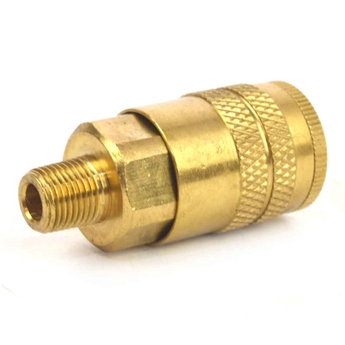 1/4" x 1/8" MPT Industrial Brass Coupler Reducer
 - 25 Pack Bulk - W02