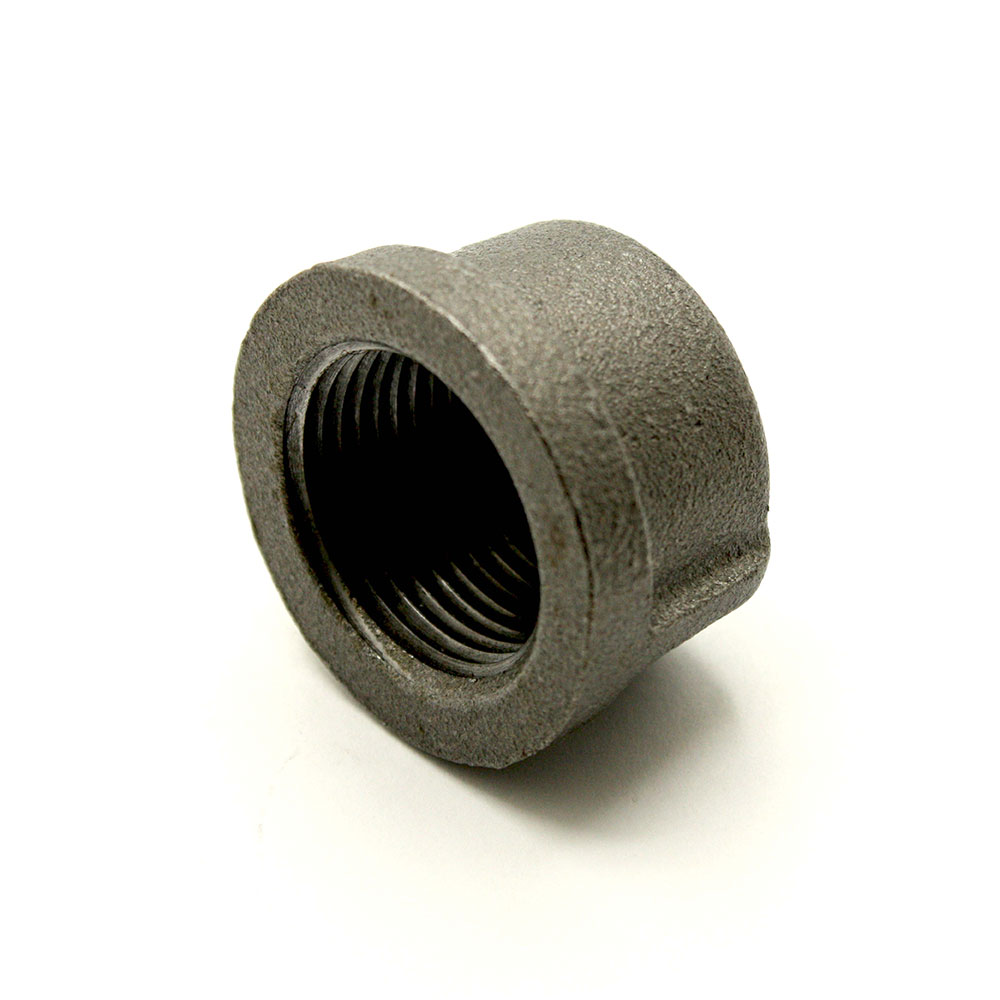 1-1/2"  Black Steel Cap   - W02