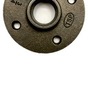 1/2" Black Steel Heavy Floor Flange - W04