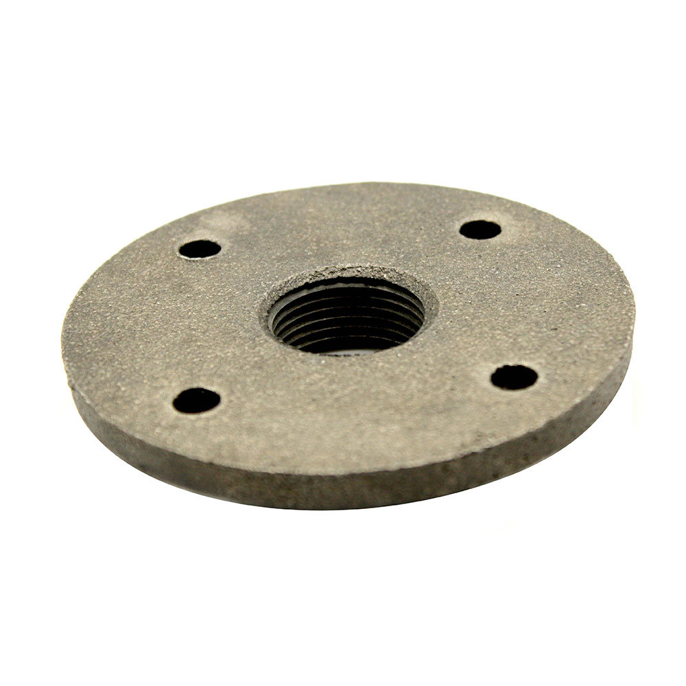 2" Black Steel Heavy Floor Flange - W03