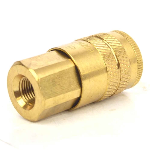 1/4" x 1/8" FPT Industrial Brass Coupler Reducer
 - 100 Pack Bulk - W02