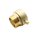 1-1/2" Female NH/NST X 1-1/2" Male NPT Brass Swivel Fire Hose / Hydrant Adapter with Pin Lug - W03