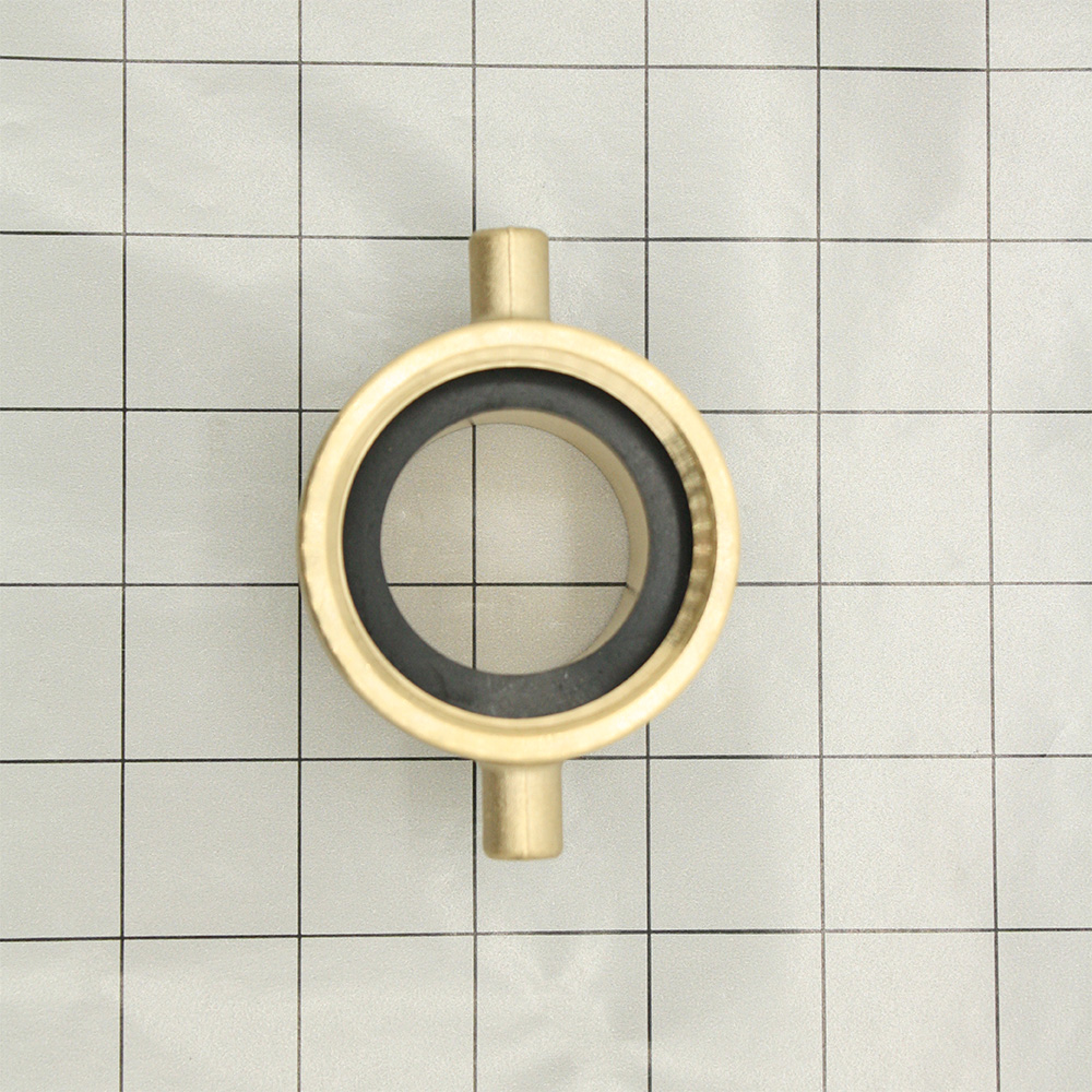 2-1/2" Female NH/NST X 3" Male NPT Brass Swivel Fire Hose / Hydrant Adapter with Pin Lug - W04