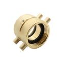 1-1/2" Female NH/NST X 1-1/2" Female NH/NST Brass Double Swivel Fire Hose / Hydrant Adapter with Pin Lug - W02